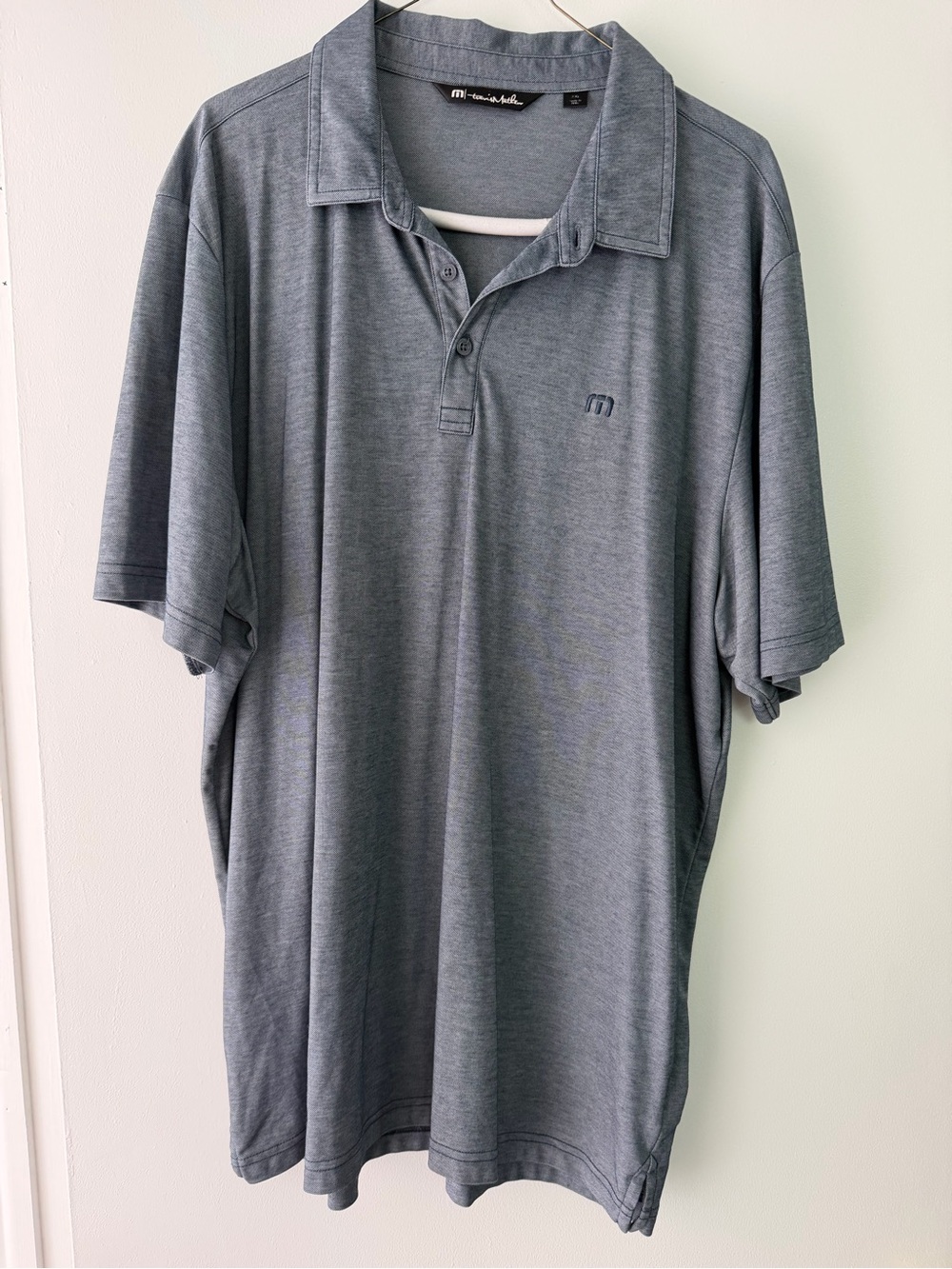 Travis Mathew Men’s Slate Heather Polo - Gray 2XL